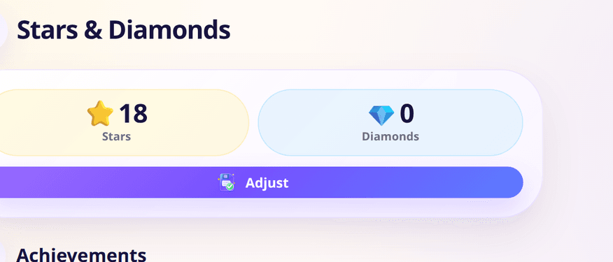 Star and diamond balance in the parent view